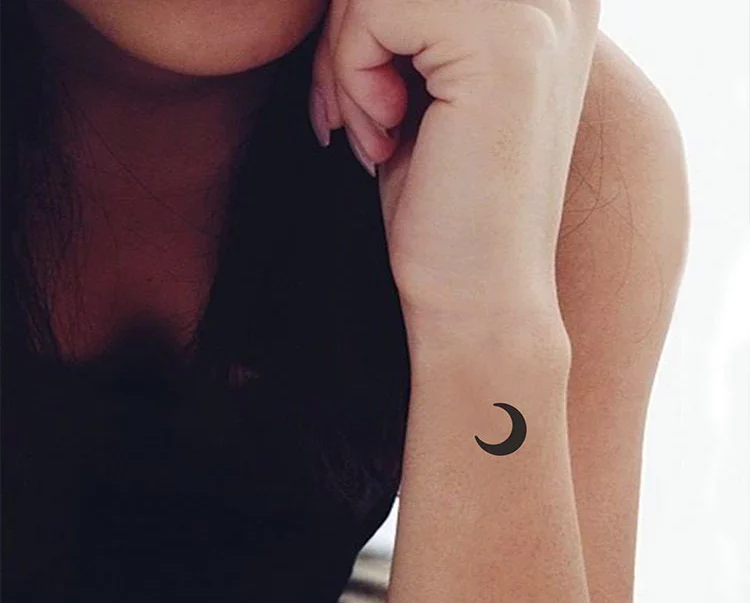 crescent moon tattoo