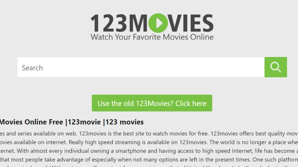 123Movies homepage