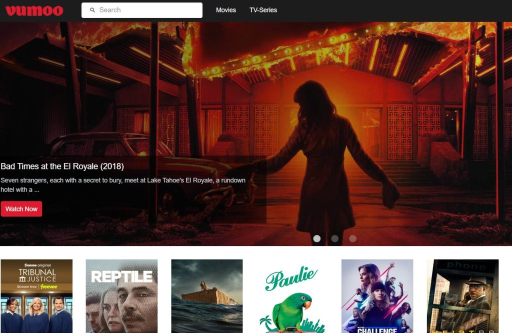 Vumoo homepage